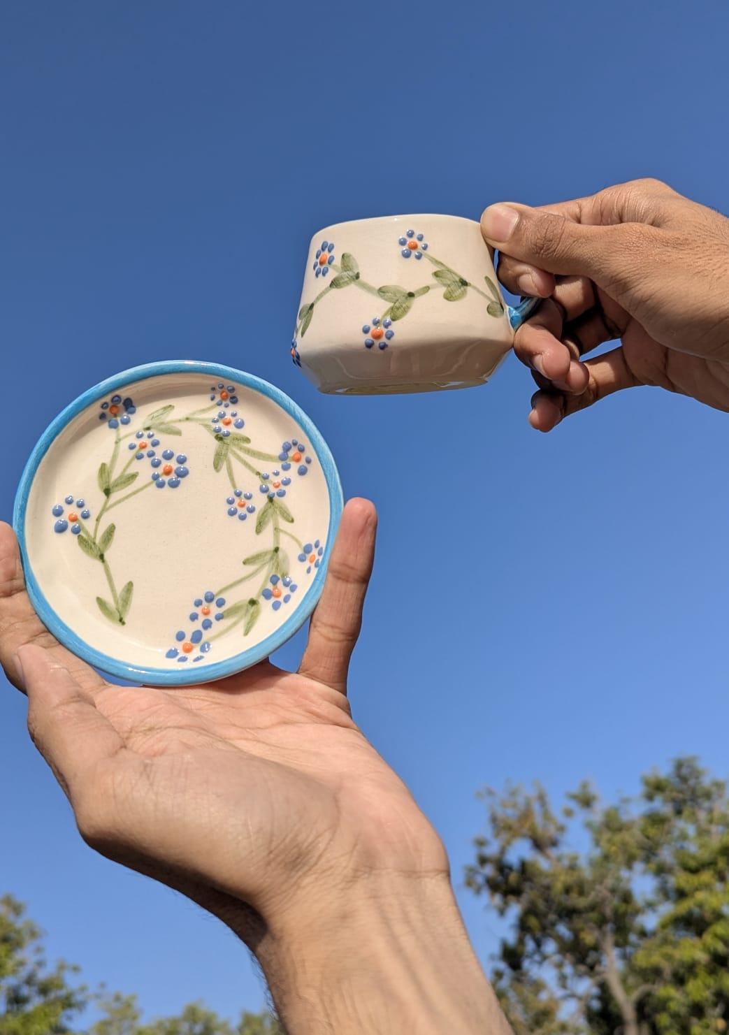 The Blue Blossom Mug Set