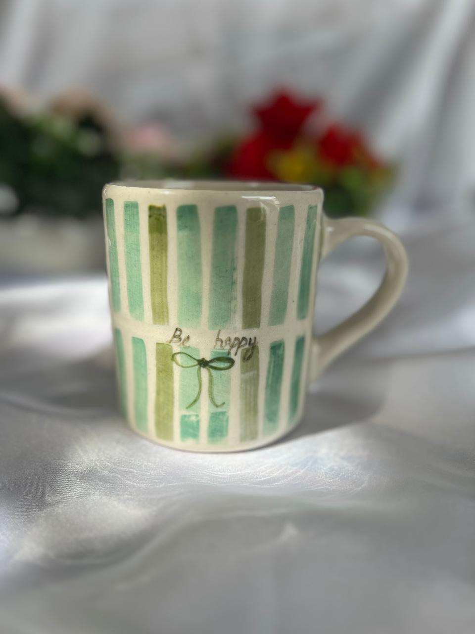 The Be Happy Ribbon Mug: