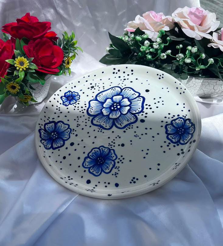 The Indigo Bloom Plate