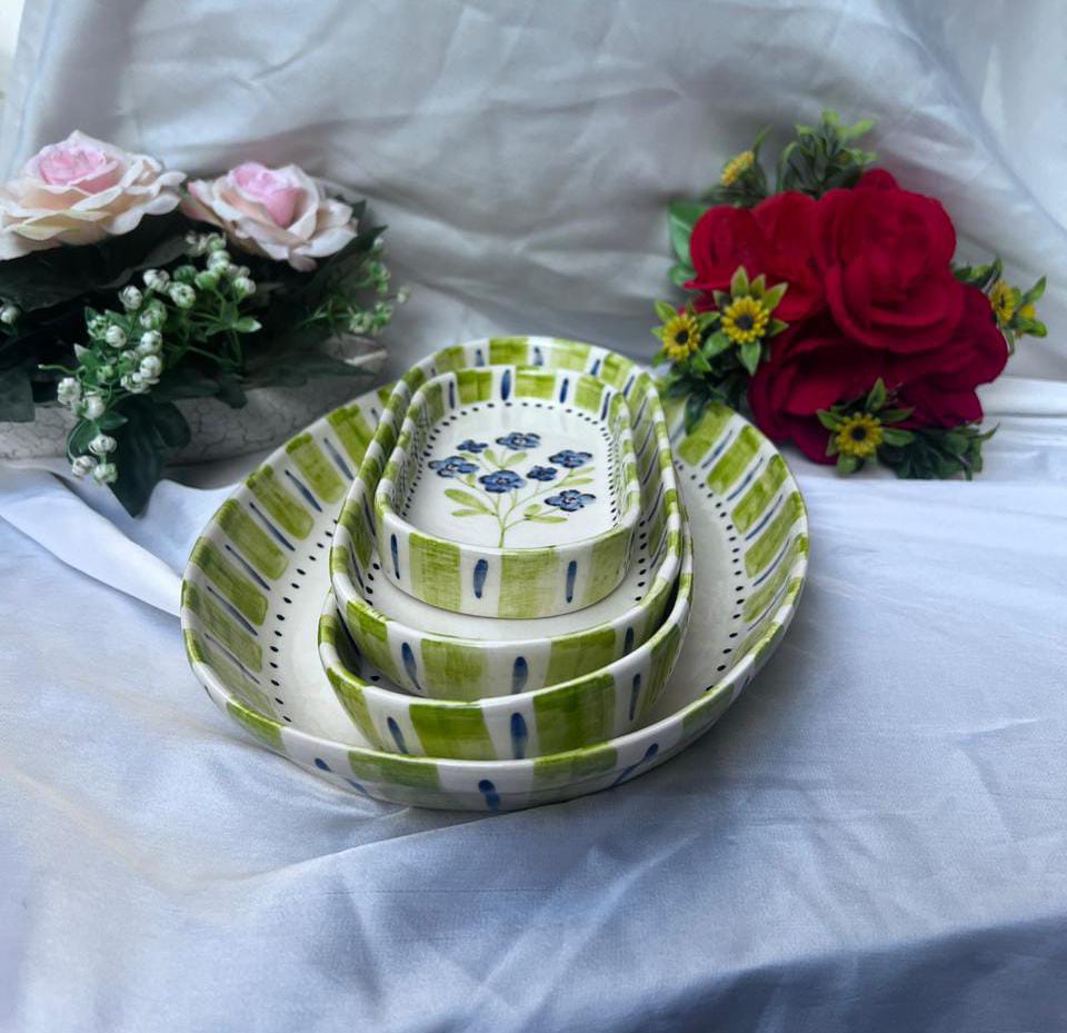 The Olive &amp; Indigo serving set