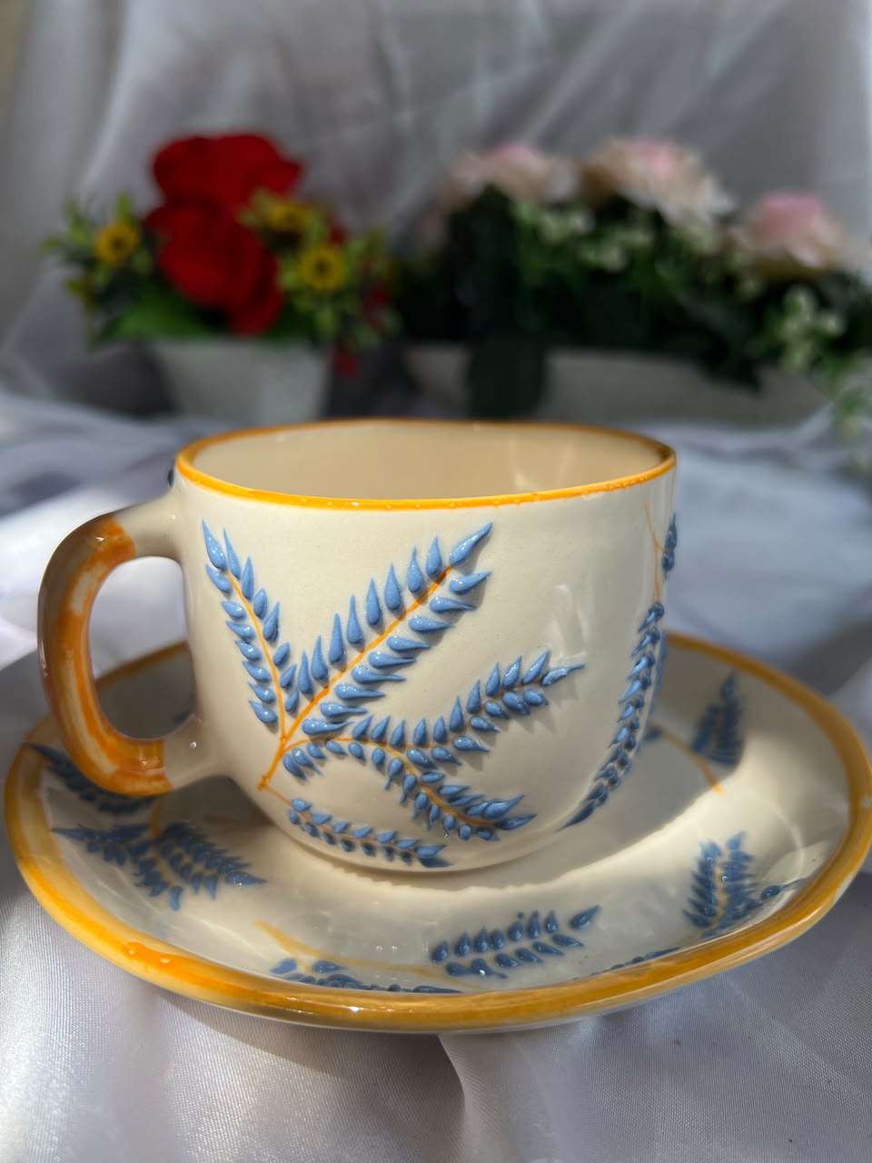 The Azure Leaf Mug Set